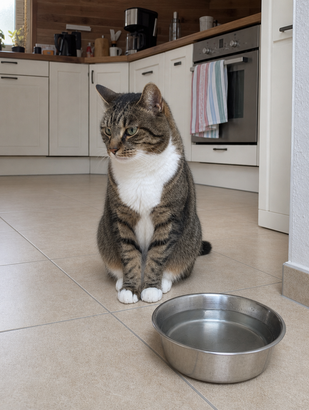 Katzen trinken von Natur aus zu wenig